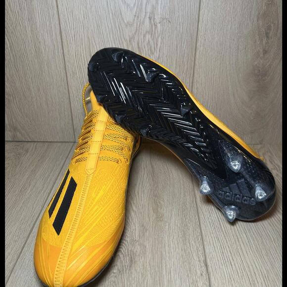 Adidas ADIZERO Mens Sz 15 PRIMEKNIT Football Cleats Collegiate Gold/Black HP8747 - Picture 6 of 7